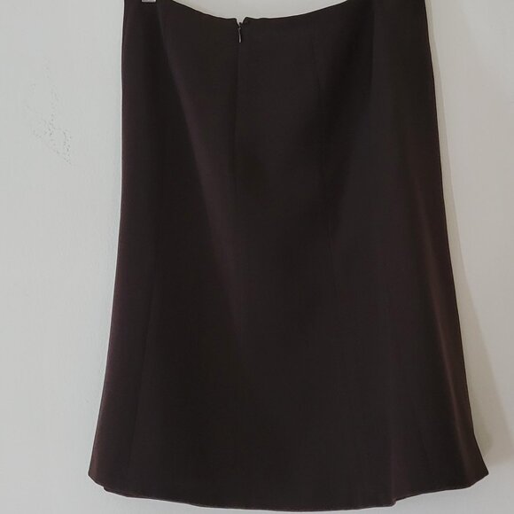 Vintage 90s Pleated Brown Skirt - Picture 6 of 7